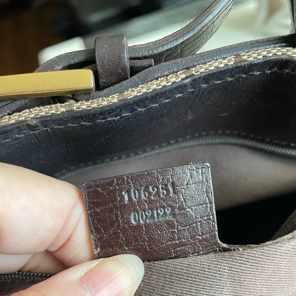 Authentic Large Gucci Totes Bag Canvas/Leather Handbag Brown Monogram Tote - Picture 9 of 11